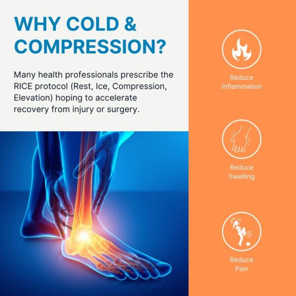 NatraCure Reusable Ice Wraps for Foot Pain Relief & Swelling - Image 3
